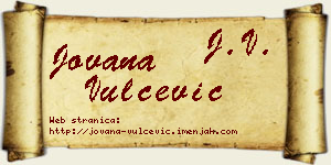 Jovana Vulčević vizit kartica